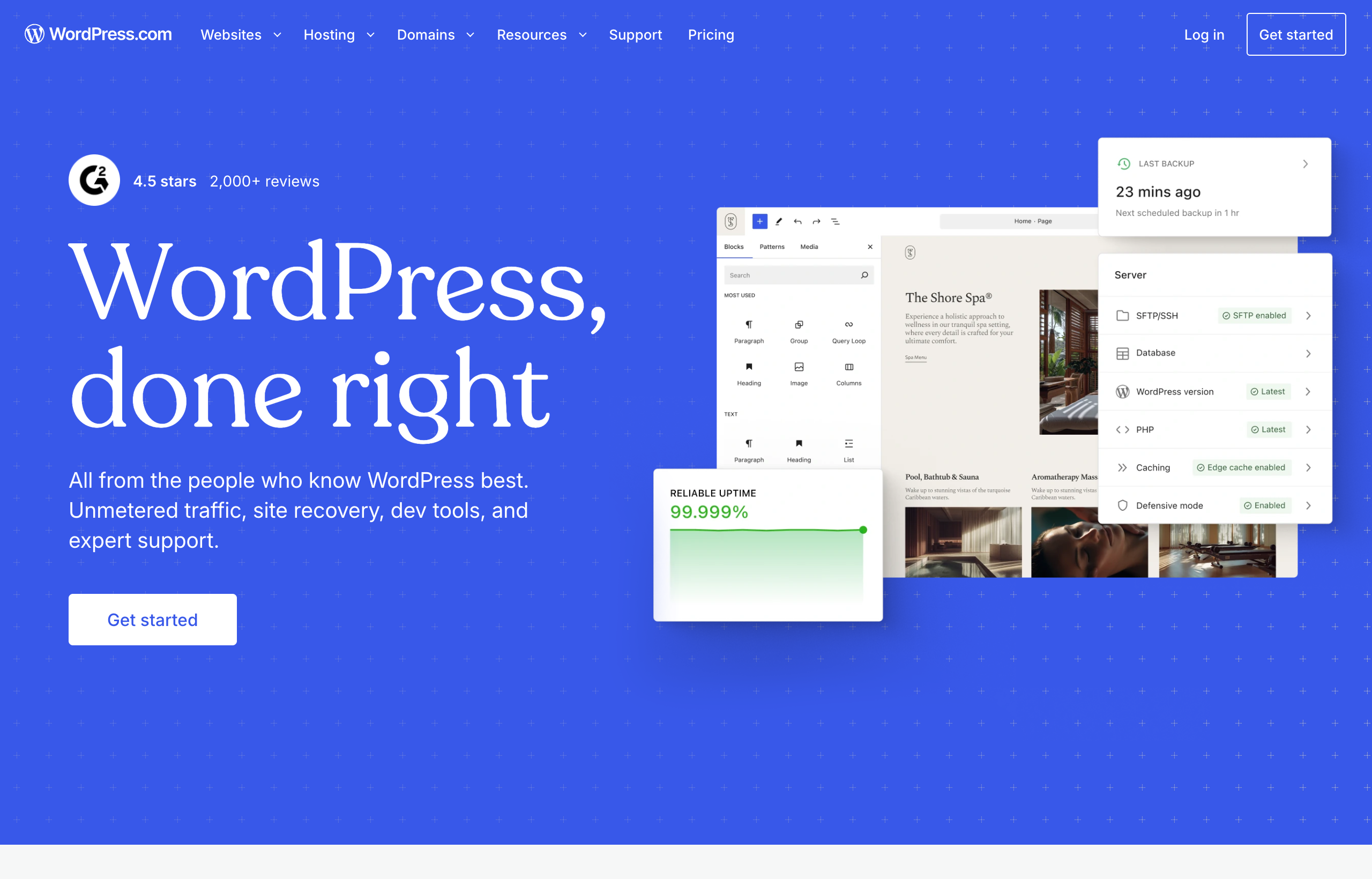 Side-by-side view of a WordPress dashboard with blog posts on the left and a Framer CMS collection being built on the right