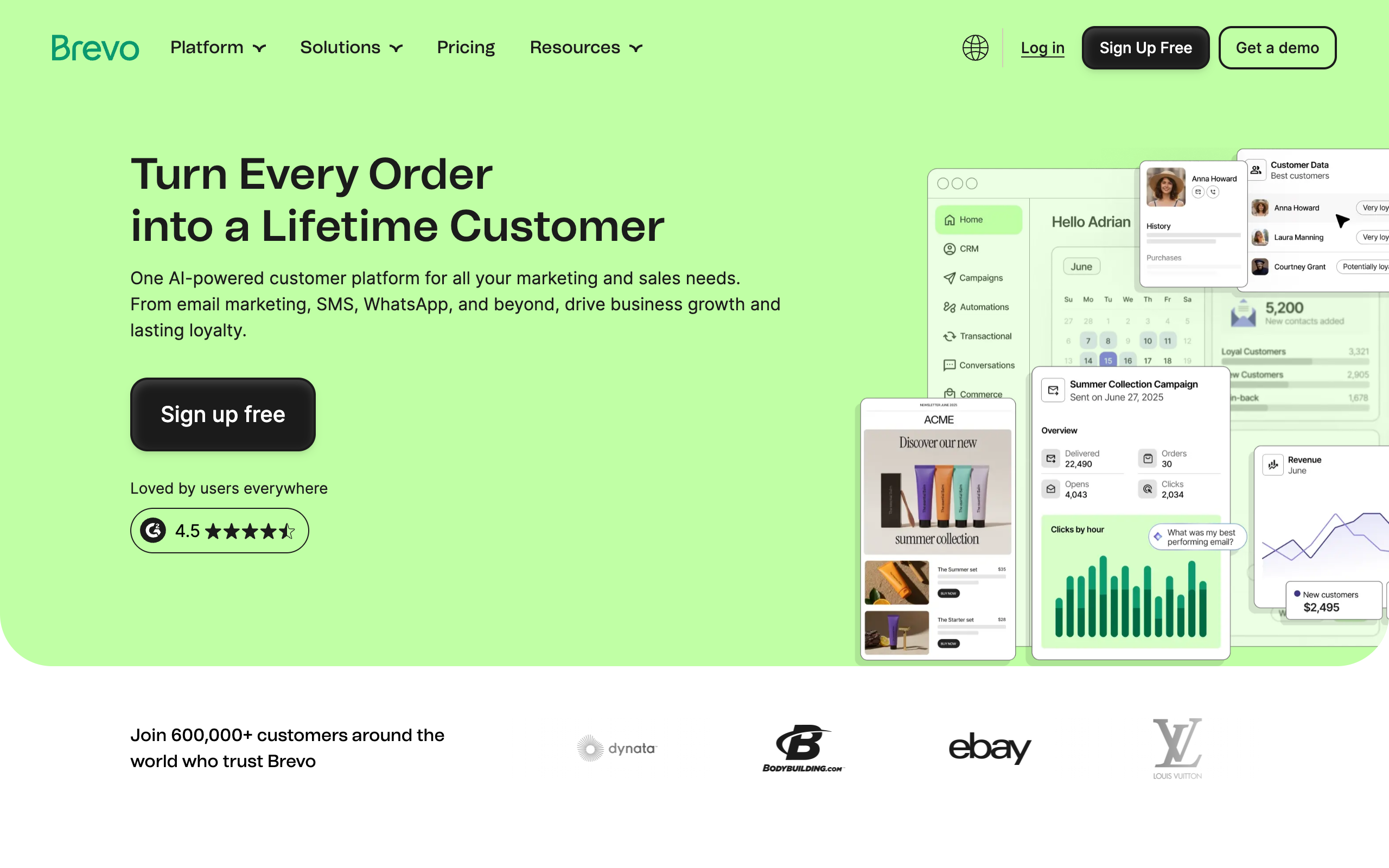 Brevo homepage screenshot
