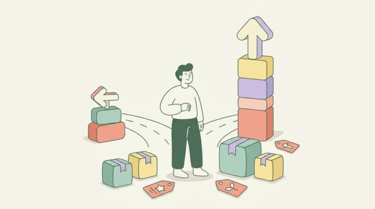 Amazon seller choosing between Helium 10 Platinum and Diamond plans illustration