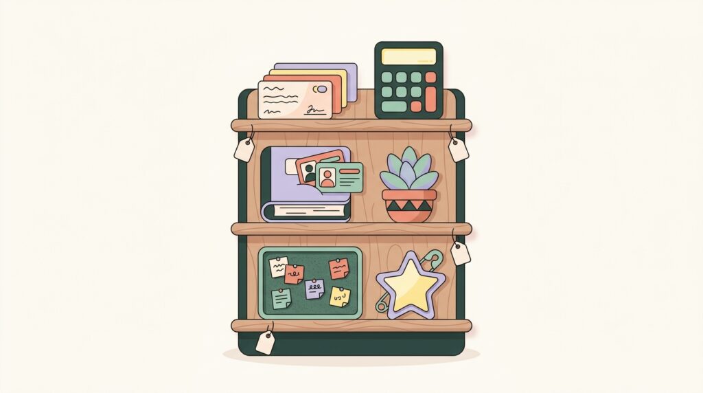 Three shelves representing payroll, HRIS, and engagement HR software categories for small businesses